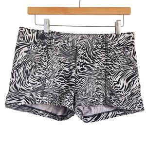 KARMA Indie Sleaze Zebra Tiger Animal Print Cotton Low Rise Stripe Shorts 3 S
